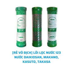 [RẺ VÔ ĐỊCH] LÕI LỌC NƯỚC 123 ĐẠI VIỆT PP-CTO-PP CHÍNH HÃNG L2 DÙNG CHO MÁY LỌC NƯỚC DAIKIOSAN, MAKANO, KASUTO, TAKASA
