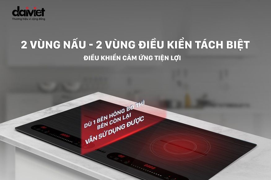 Bếp từ đôi Daikiosan DKT-20006 công suất 4000W