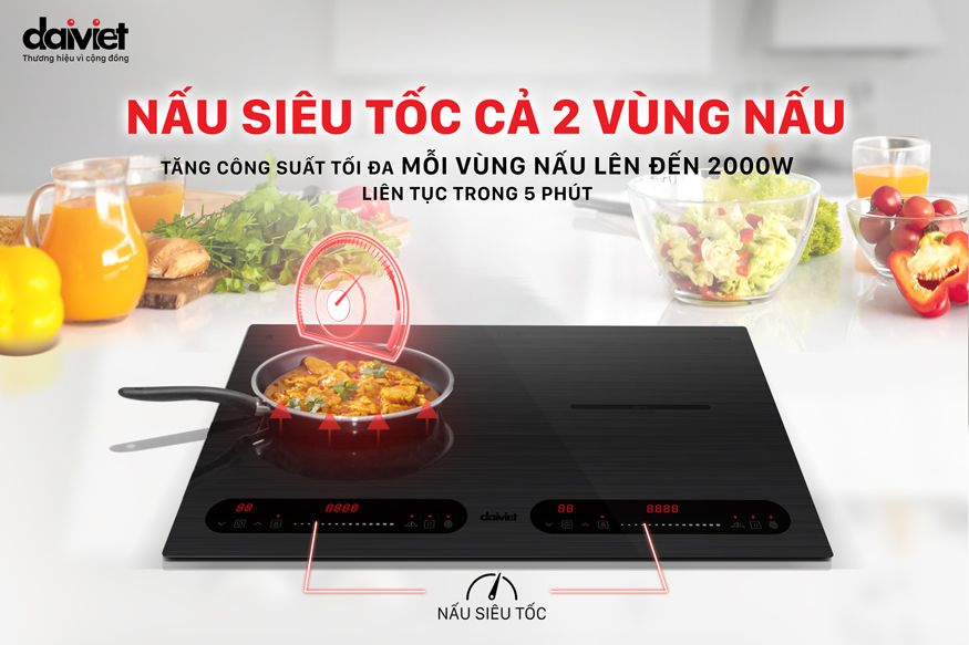 Bếp từ đôi Daikiosan DKT-20006 công suất 4000W