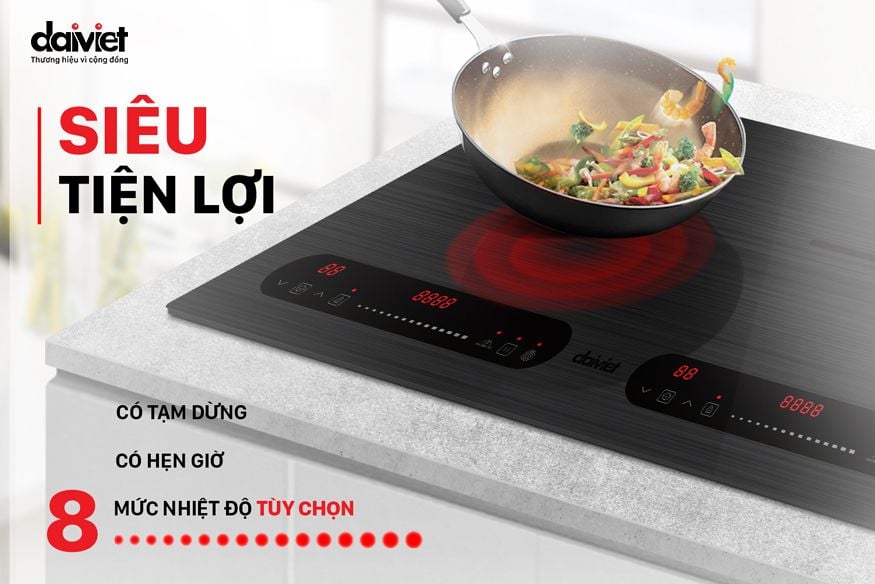Bếp từ đôi Daikiosan DKT-20006 công suất 4000W