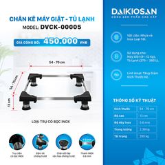 Chân kê máy giặt, tủ lạnh Daikiosan DVCK-00005