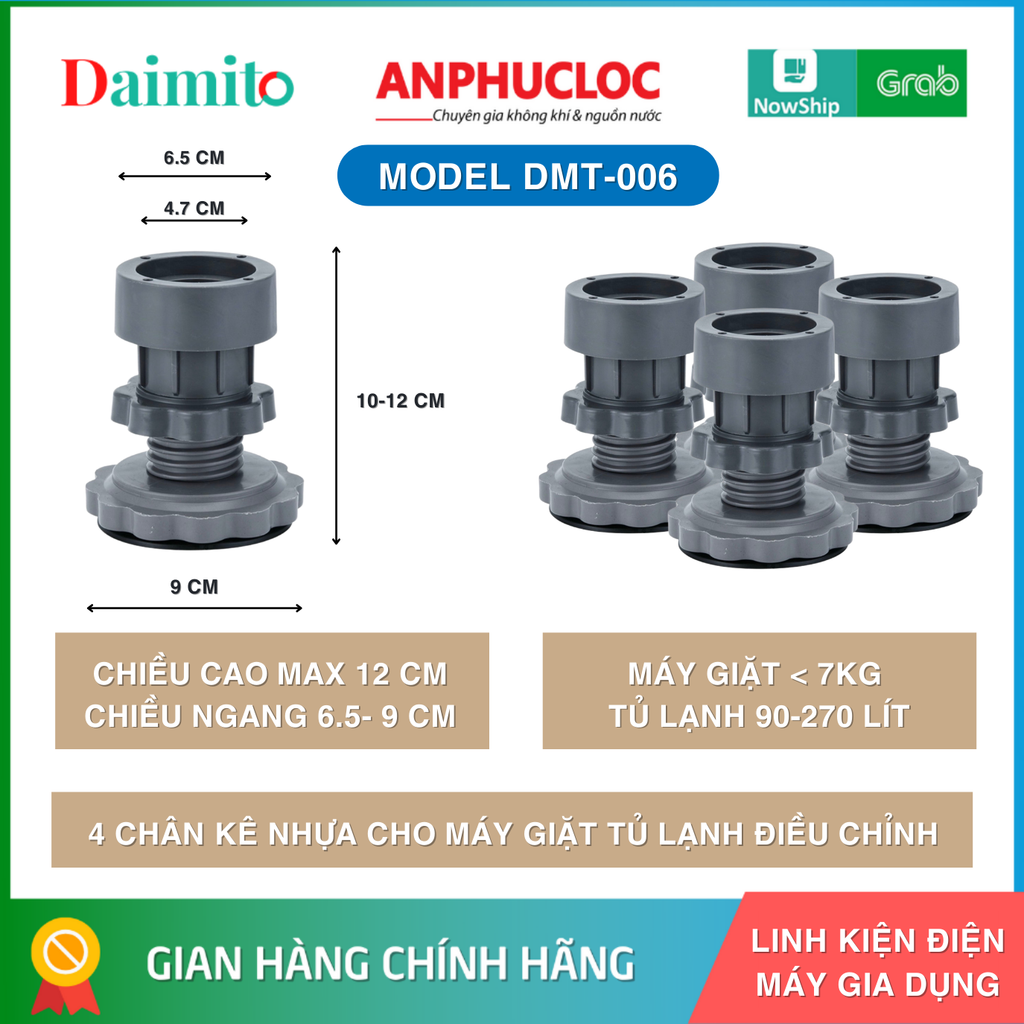 Chân kê máy giặt tủ lạnh Daimito DMT-006