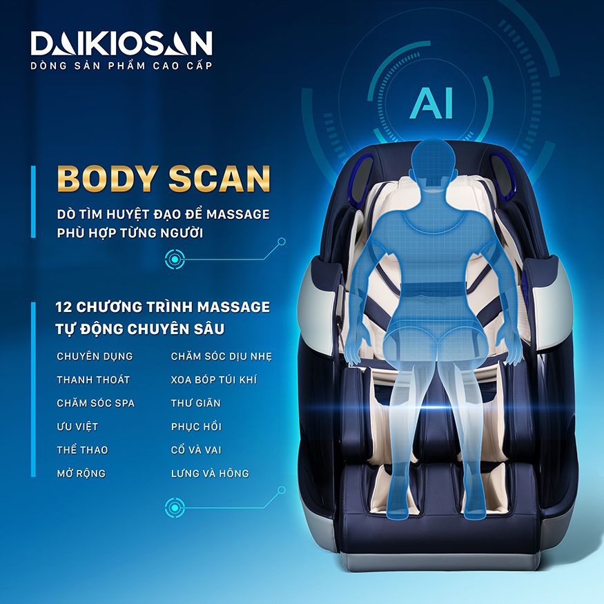 GHẾ MASSAGE DAIKIOSAN DVGM-30003 CAO CẤP