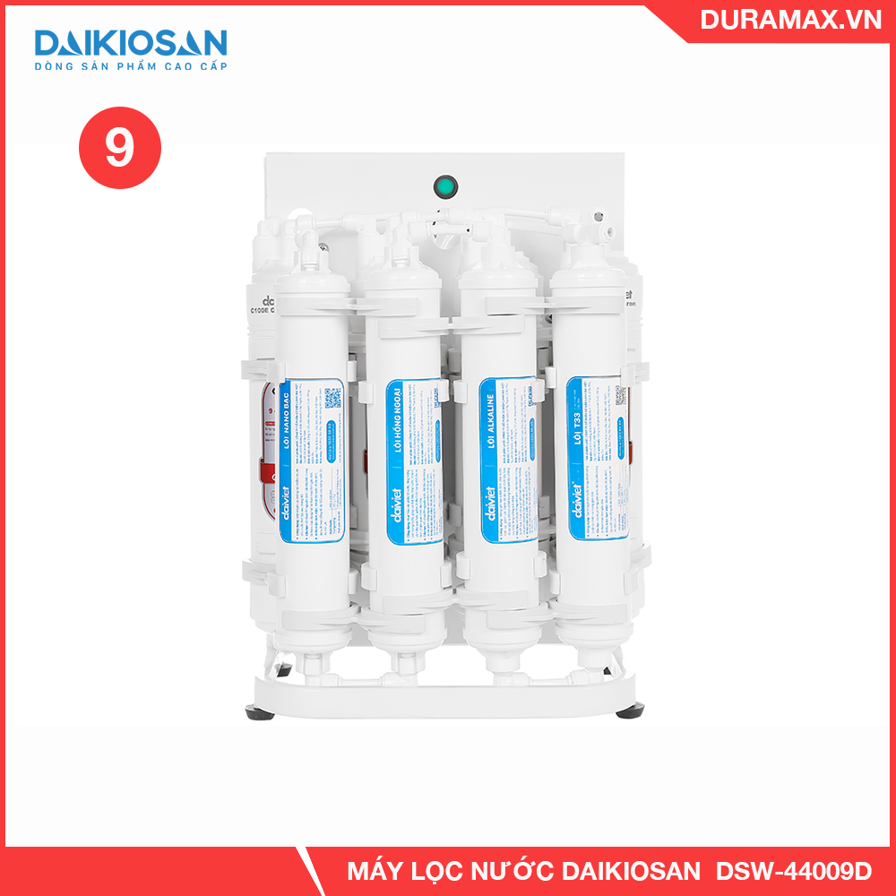 Máy lọc nước Ro đặt gầm không vỏ tủ Daikiosan DSW-44009D - 9 CẤP