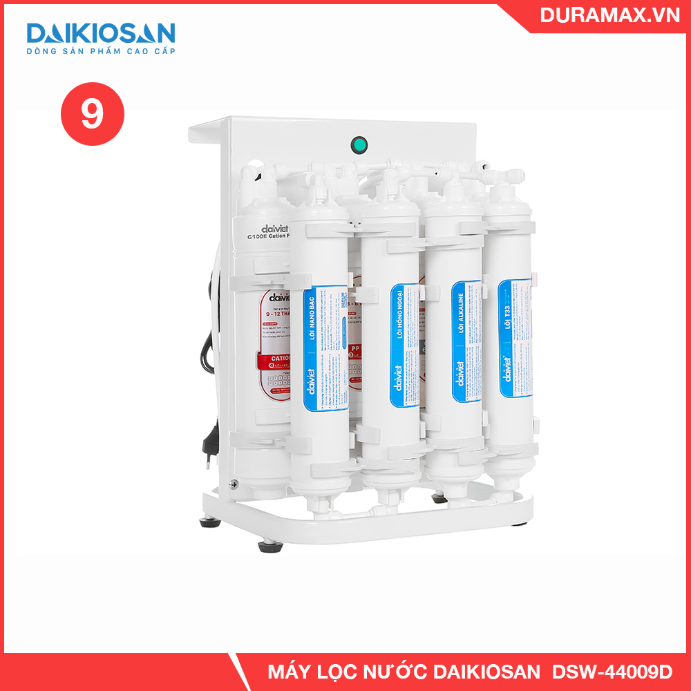 Máy lọc nước Ro đặt gầm không vỏ tủ Daikiosan DSW-44009D - 9 CẤP