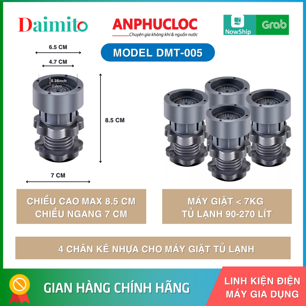 Chân kê máy giặt tủ lạnh Daimito DMT-005