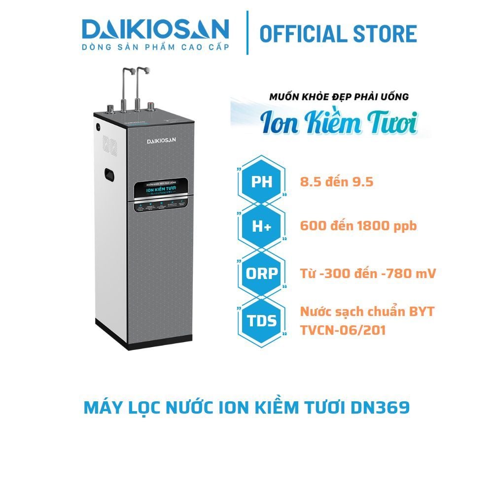 Máy lọc nước ion kiềm tươi từ trường nóng nguội lạnh Daikiosan DN369