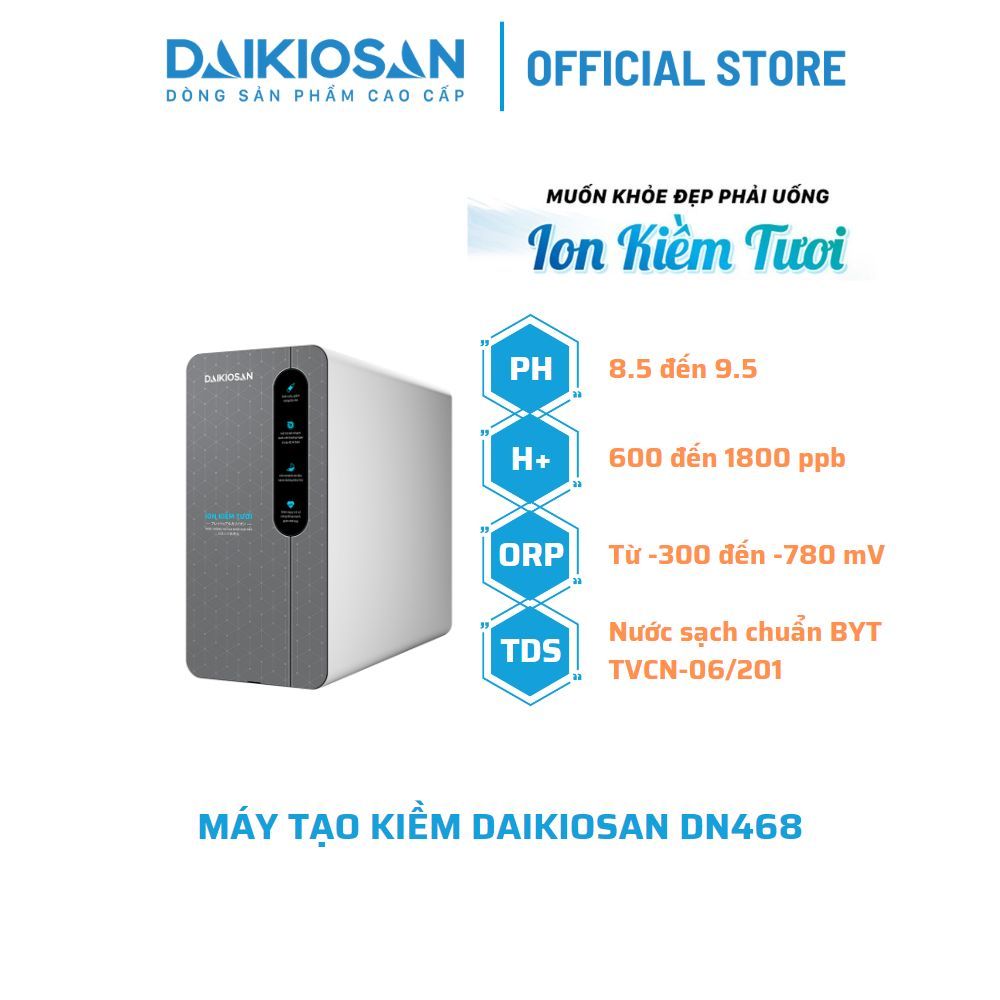 Máy lọc nước ion kiềm tươi để gầm Daikiosan DN468
