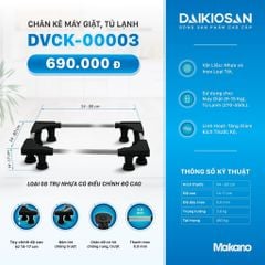 Chân kê máy giặt, tủ lạnh Daikiosan DVCK-00003
