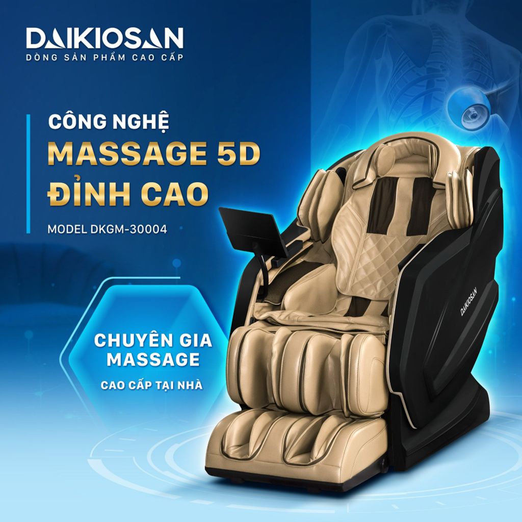 Ghế massage Daikiosan 5D DKGM-30004 siêu phẩm ghế massage