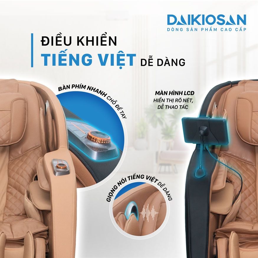Ghế massage Daikiosan DVGM-20002 điều khiển cảm ứng