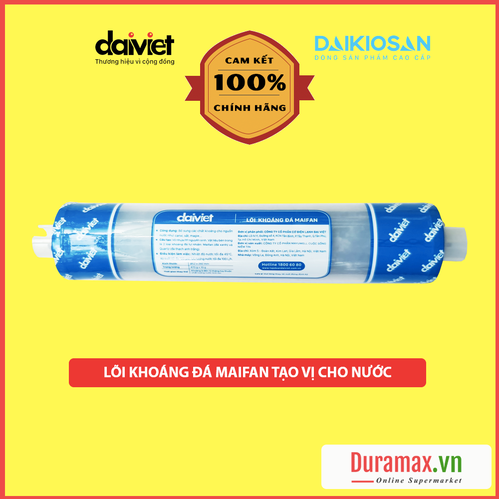 Lõi nâng cấp đá Maifan dùng cho máy lọc nước - Cút nối nhanh - Đại Việt