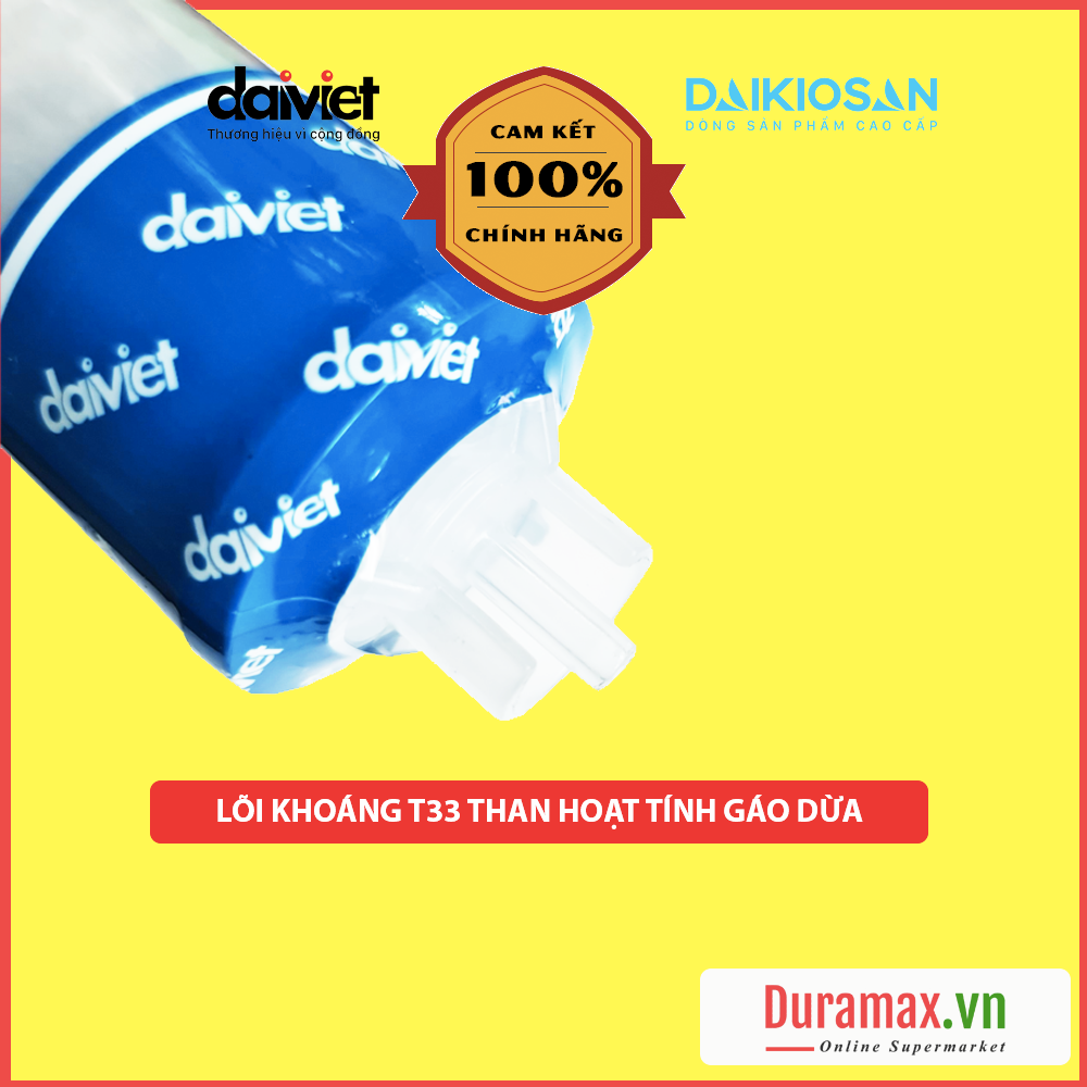 Lõi nâng cấp T33 dùng cho máy lọc nước Daikiosan - Kasuto- Makano- Nakami- Takasa- Achisa cút nối nhanh