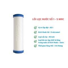 Lõi lọc nước số 1  PP cho máy lọc nước Daikiosan, Daiko, Makano, Nakami, Takasa, Kasuto Hàng Chính hãng Đại Việt