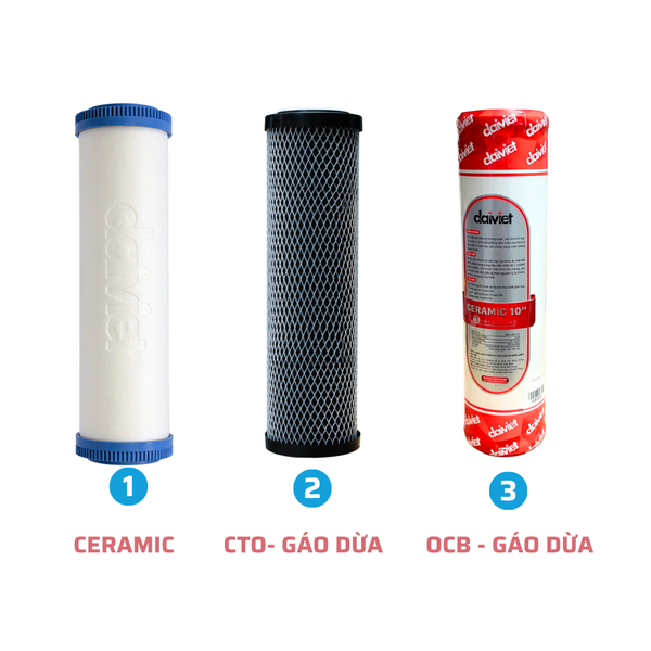Bộ lọc thô 123 Daikiosan PP- CTO- Ceramic - Hàng Chính Hãng