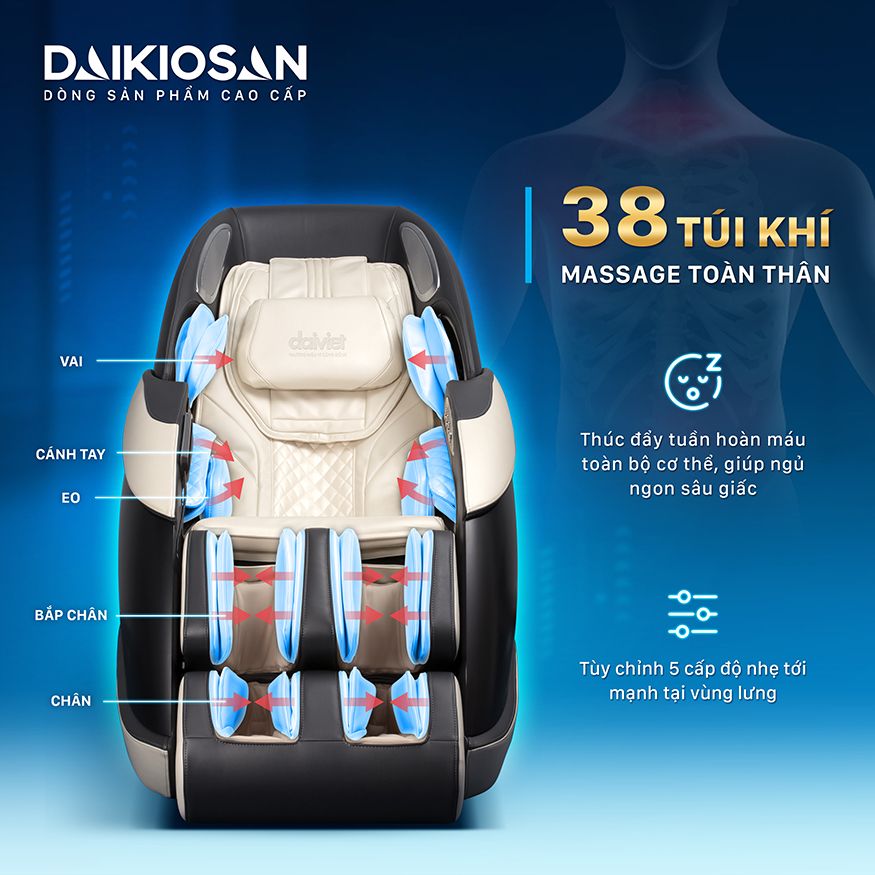 GHẾ MASSAGE DAIKIOSAN DVGM-30003 CAO CẤP