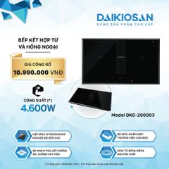 Bếp kết hợp từ và hồng ngoại Daikiosan DKC-200003 - 2 vùng nấu lắp âm
