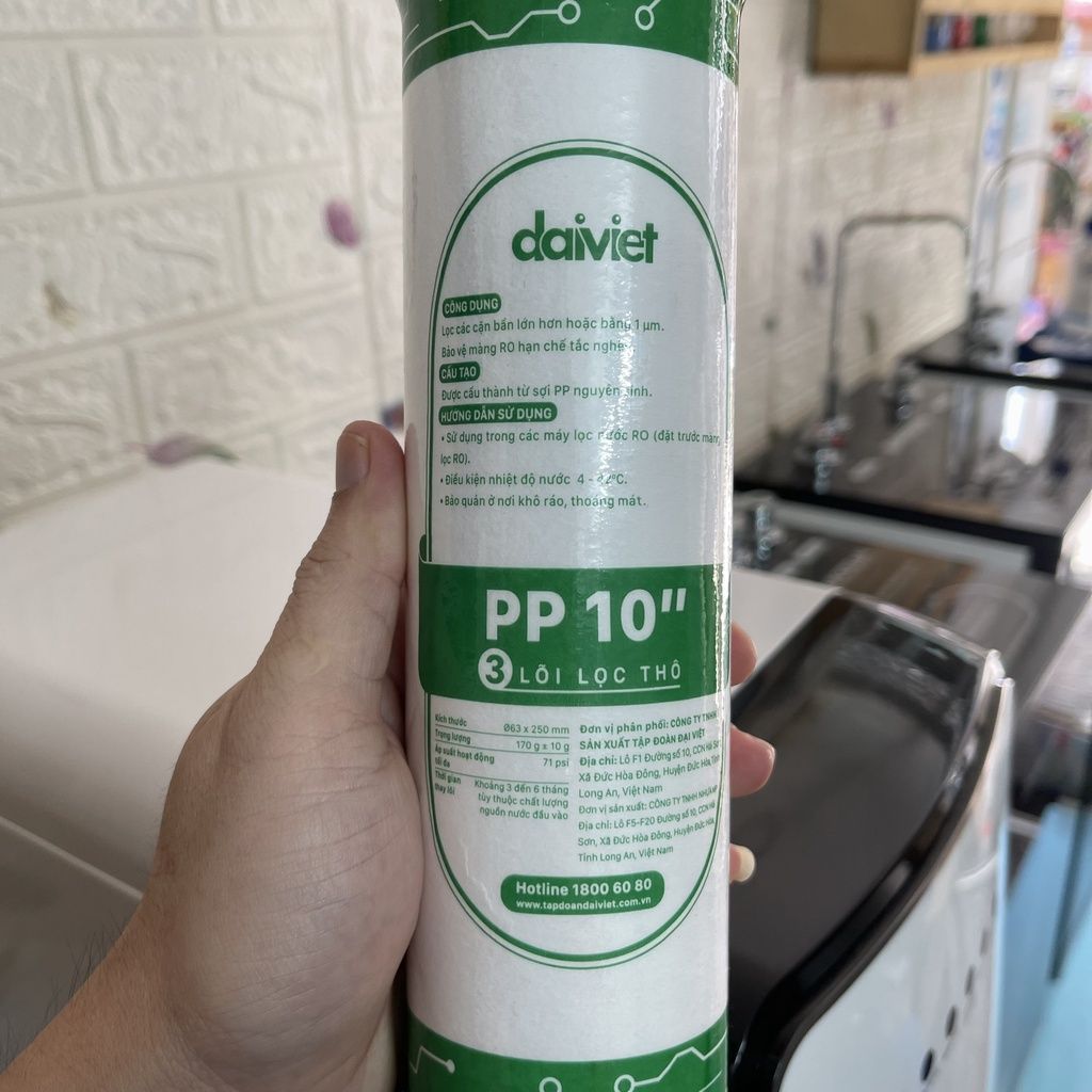 [ GIÁ HUỶ DIỆT] LÕI LỌC NƯỚC SỐ 3 - PP 1MICRO BẢO VỆ MÀNG RO CHÍNH HÃNG ĐẠI VIỆT