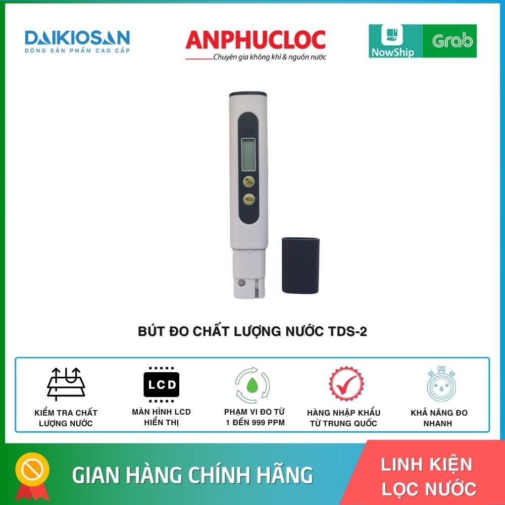 BÚT ĐO NƯỚC TDS-2 DÙNG ĐO CHẤT LƯỢNG NƯỚC UỐNG, NUÔI TRỒNG THỦY SẢN