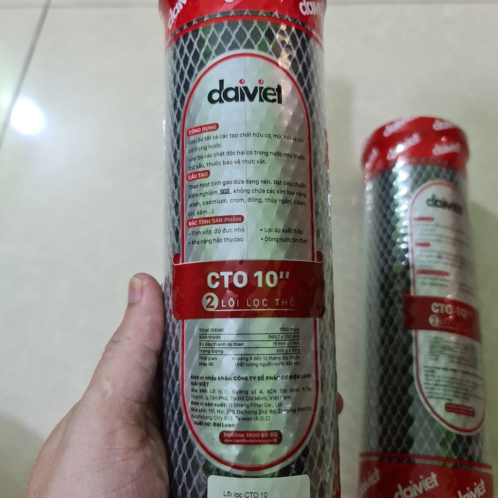 [ CHÍNH HÃNG ] LÕI LỌC NƯỚC SỐ 2 CTO DẠNG NÉN ANTHANCITE & THAN HOẠT TÍNH GÁO DỪA