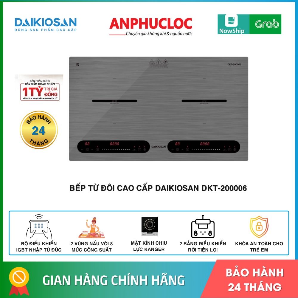 Bếp từ đôi Daikiosan DKT-200006