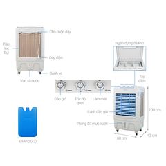 Máy làm mát Daikiosan DKA-04500A mặt kính - Giao nhanh HCM 3H