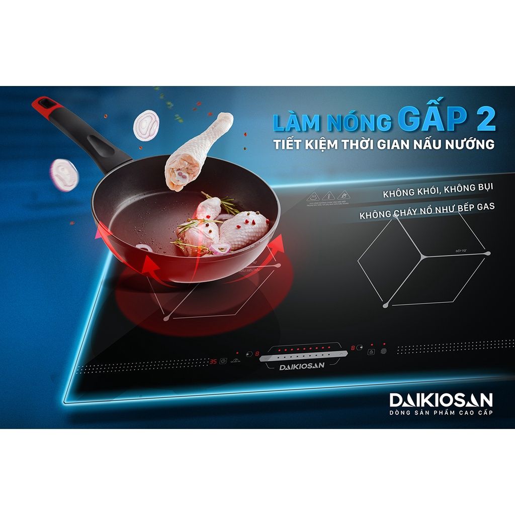 BẾP TỪ ĐÔI DAIKIOSAN DKT-200002 CÔNG SUẤT 4200W - GIAO NHANH HCM 2H