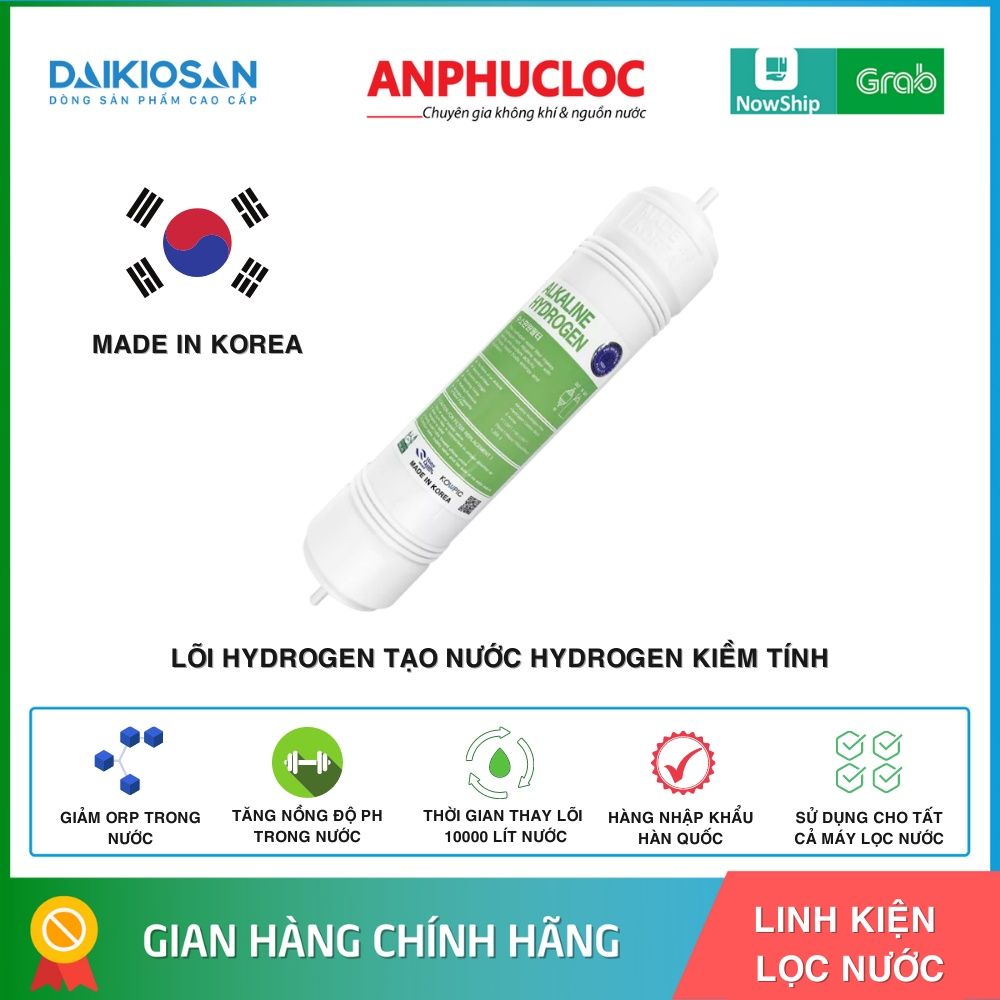 [CHÍNH HÃNG] LÕI LỌC HYDROGEN ALKALINE HÀN QUỐC DÙNG CHO Daikiosan, Makano, Kangaroo, Sunhouse, Karofi, Nakami, Takasa