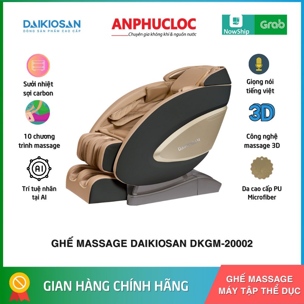 GHẾ MASSAGE TOÀN THÂN DAIKIOSAN DKGM-20002 CÔNG NGHỆ 3D