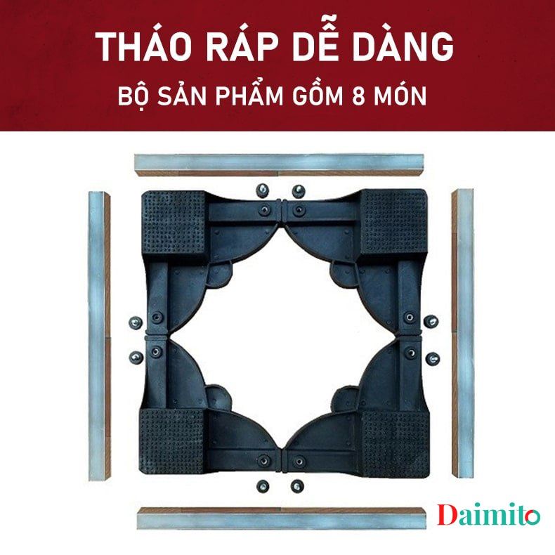 CHÂN KÊ MÁY GIẶT TỦ LẠNH TRỤ BÊ TÔNG CAO CẤP ĐIỀU CHỈNH 50 ĐẾN 70 CM [ GIAO NHANH HCM 2 H]