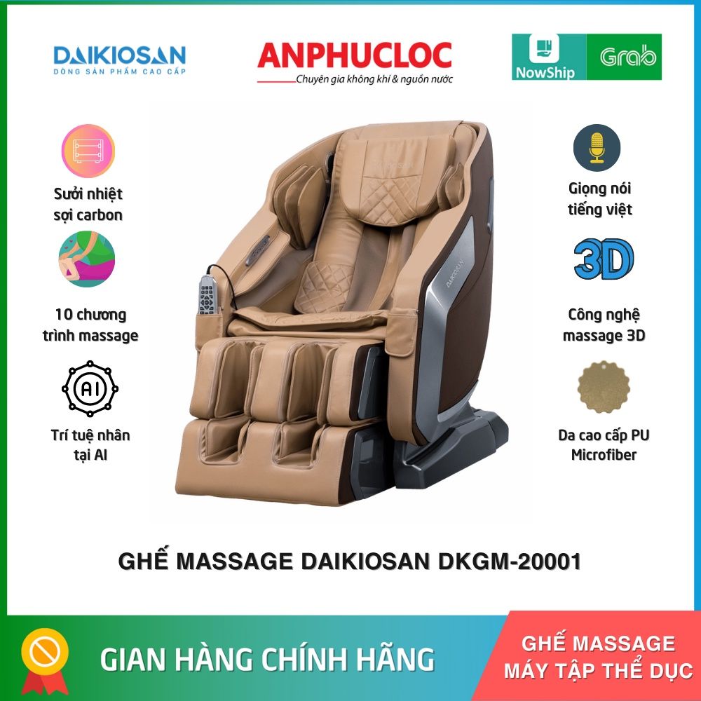 GHẾ MASSAGE TOÀN THÂN DAIKIOSAN DKGM-20001 CÔNG NGHỆ 3D