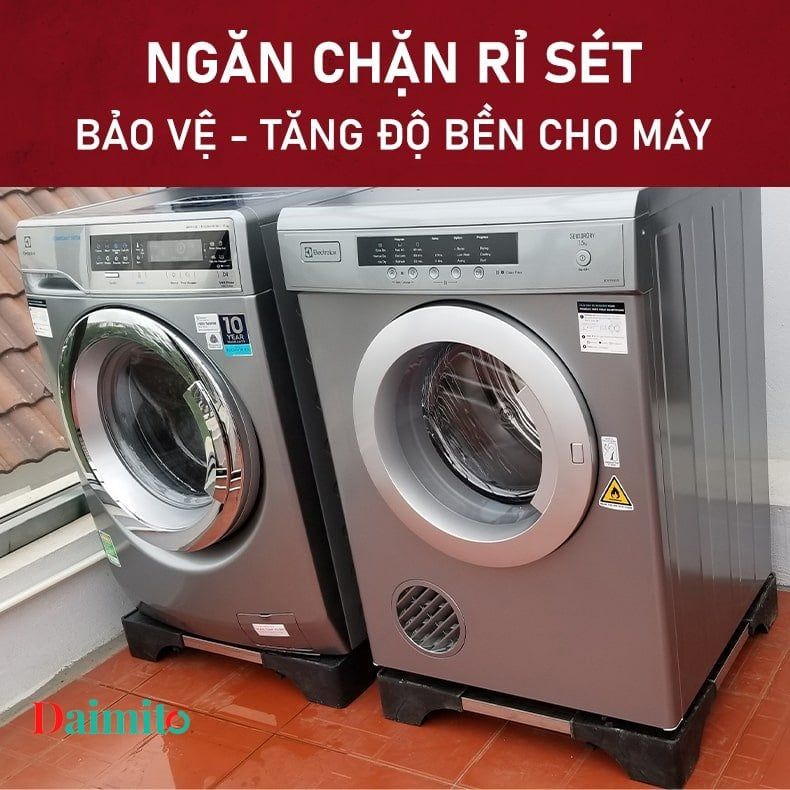 CHÂN KÊ MÁY GIẶT TỦ LẠNH TRỤ BÊ TÔNG CAO CẤP ĐIỀU CHỈNH 50 ĐẾN 70 CM [ GIAO NHANH HCM 2 H]