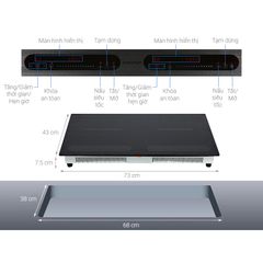 Bếp từ đôi Daikiosan DKT-200006