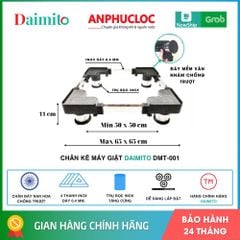 CHÂN KÊ MÁY GIẶT TỦ LẠNH TRỤ BỌC INOX LOẠI DÀY ĐIỀU CHỈNH 50 -65 CM DAIMITO DMT-001 ( GIAO NHANH 2H - HCM)