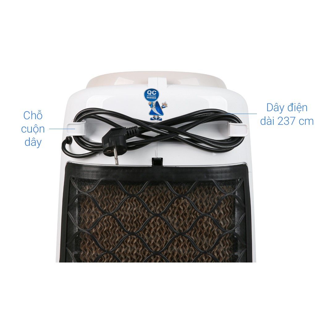 Máy làm mát Daikiosan DKA-02500B lưu lượng 2500 m3h 2 lồng quạt dùng cho phòng ngủ, phòng khách