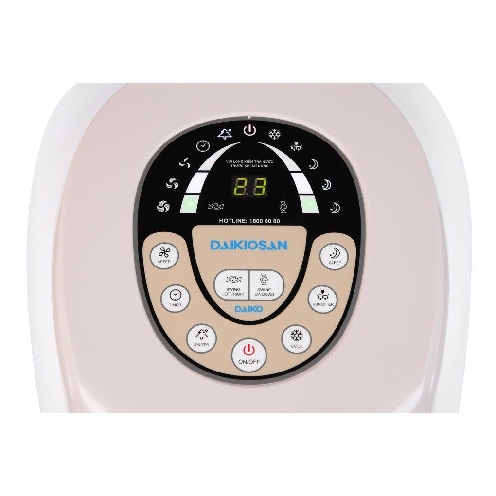 Máy làm mát Daikiosan DKA-02500B lưu lượng 2500 m3h 2 lồng quạt dùng cho phòng ngủ, phòng khách