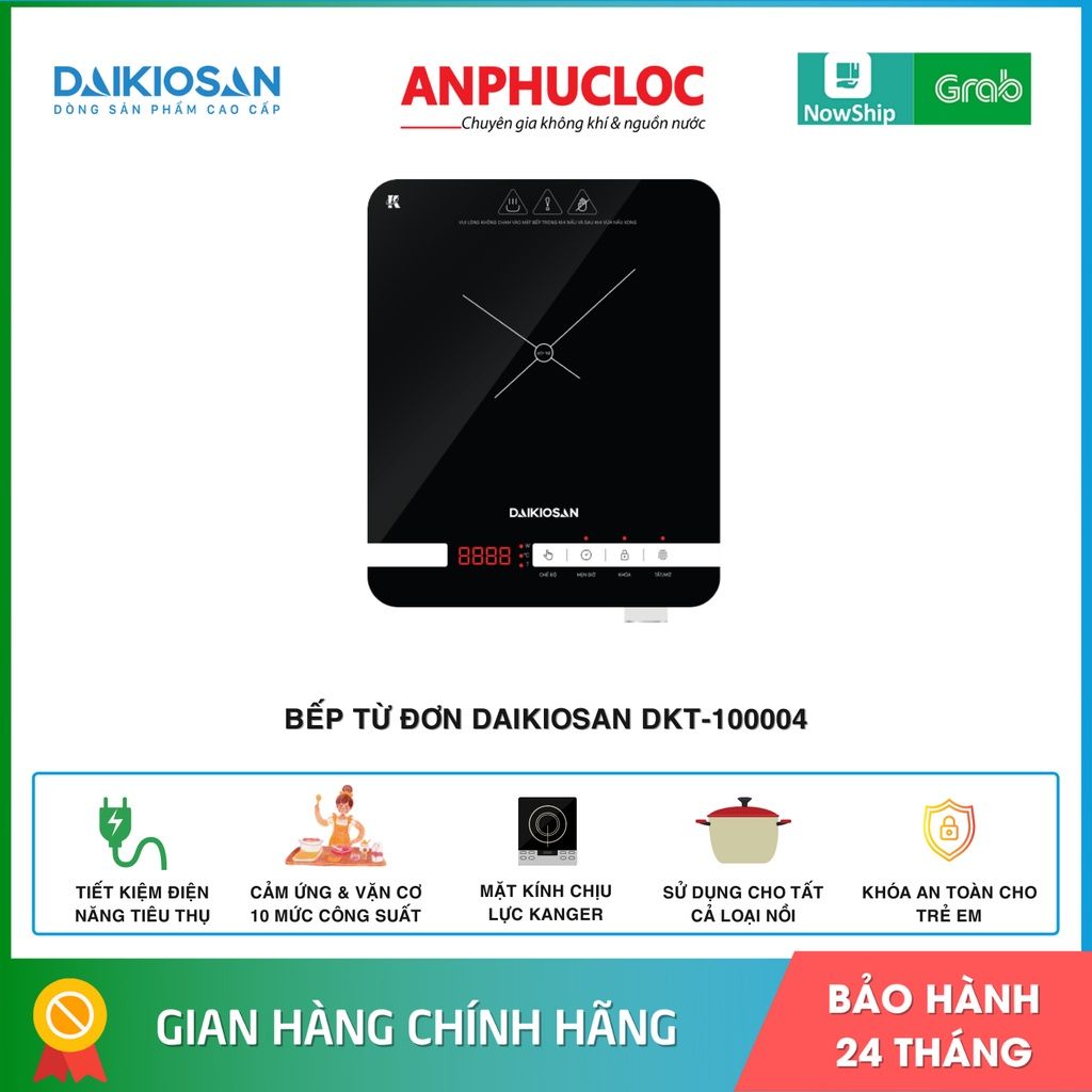 BẾP TỪ ĐƠN DAIKIOSAN DKT-100004 CÔNG SUẤT 2000W CHÍNH HÃNG