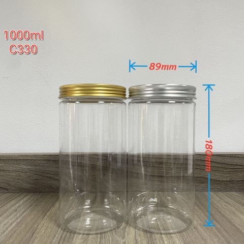 A2 - Mã C330 - Hũ Nắp Nhôm Vặn 1000ml