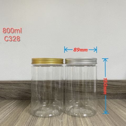 A4 - Mã C328 - Hũ Nắp Nhôm Vặn 800ml