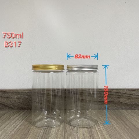 A5 - Mã B317 - Hũ Nắp Nhôm Vặn 750ml