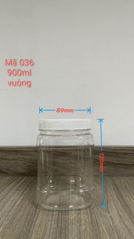 A12 - Mã 036 - Hũ nhựa 900ml