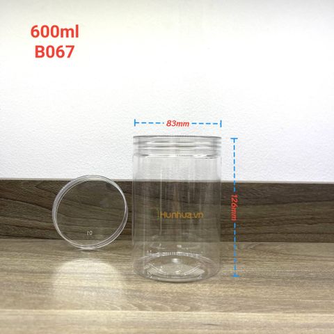 G4 - Mã B067 - Hũ Nắp Trong Suốt 600ml