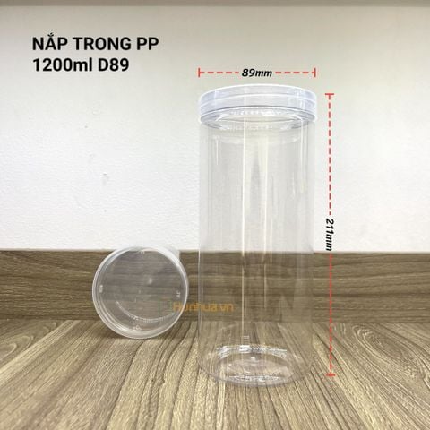 H1 - Mã C332 - Hũ Nắp Nhựa PP Trong 1200ml