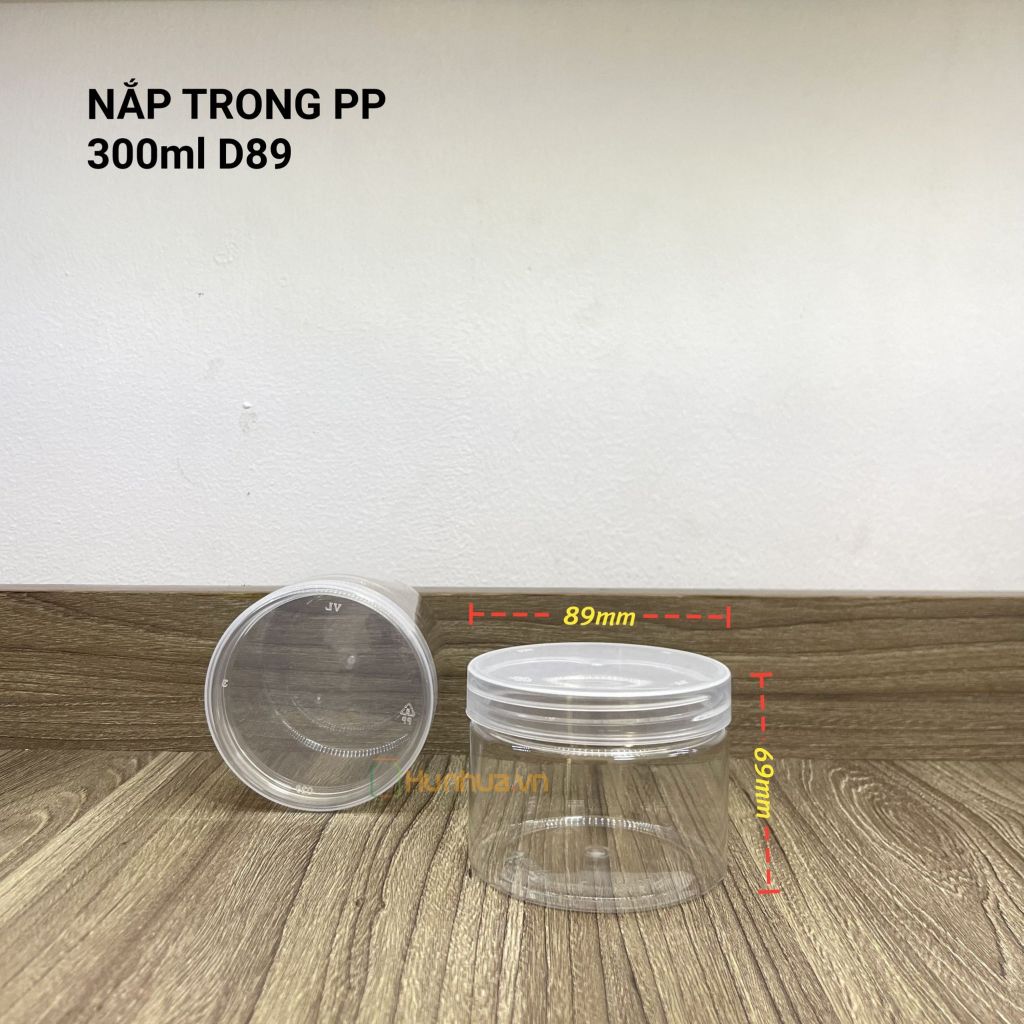 I1 - Mã C260 - Hũ Nắp Nhựa PP Trong 300ml Phi 90