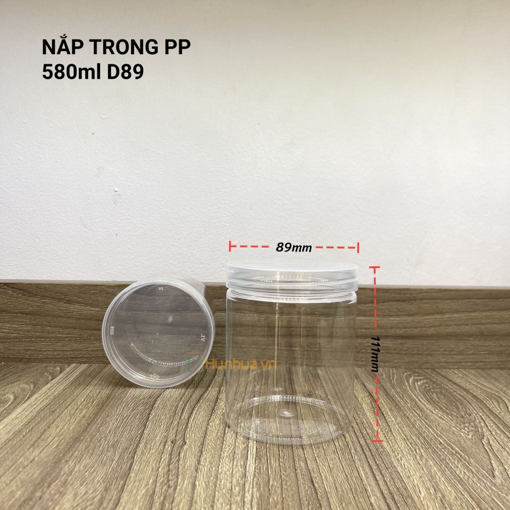 H7 - Mã C315 - Hũ Nắp Nhựa PP Trong 580ml