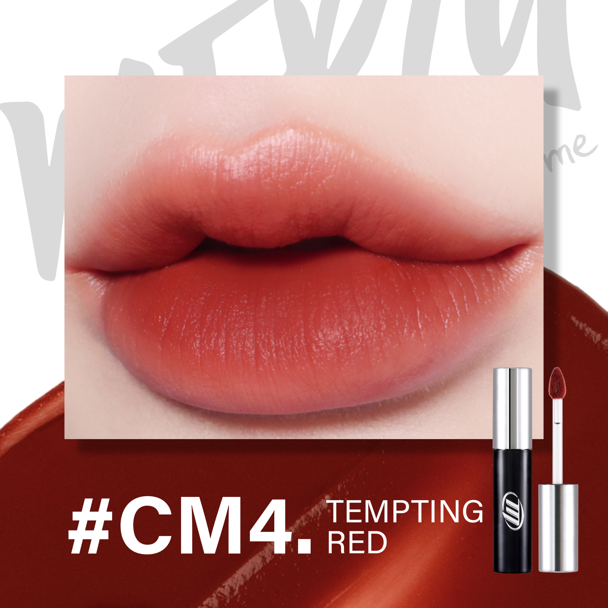 (New) Son Kem Lì Merzy Cyber Mellow Tint #CM4 Tempting Red