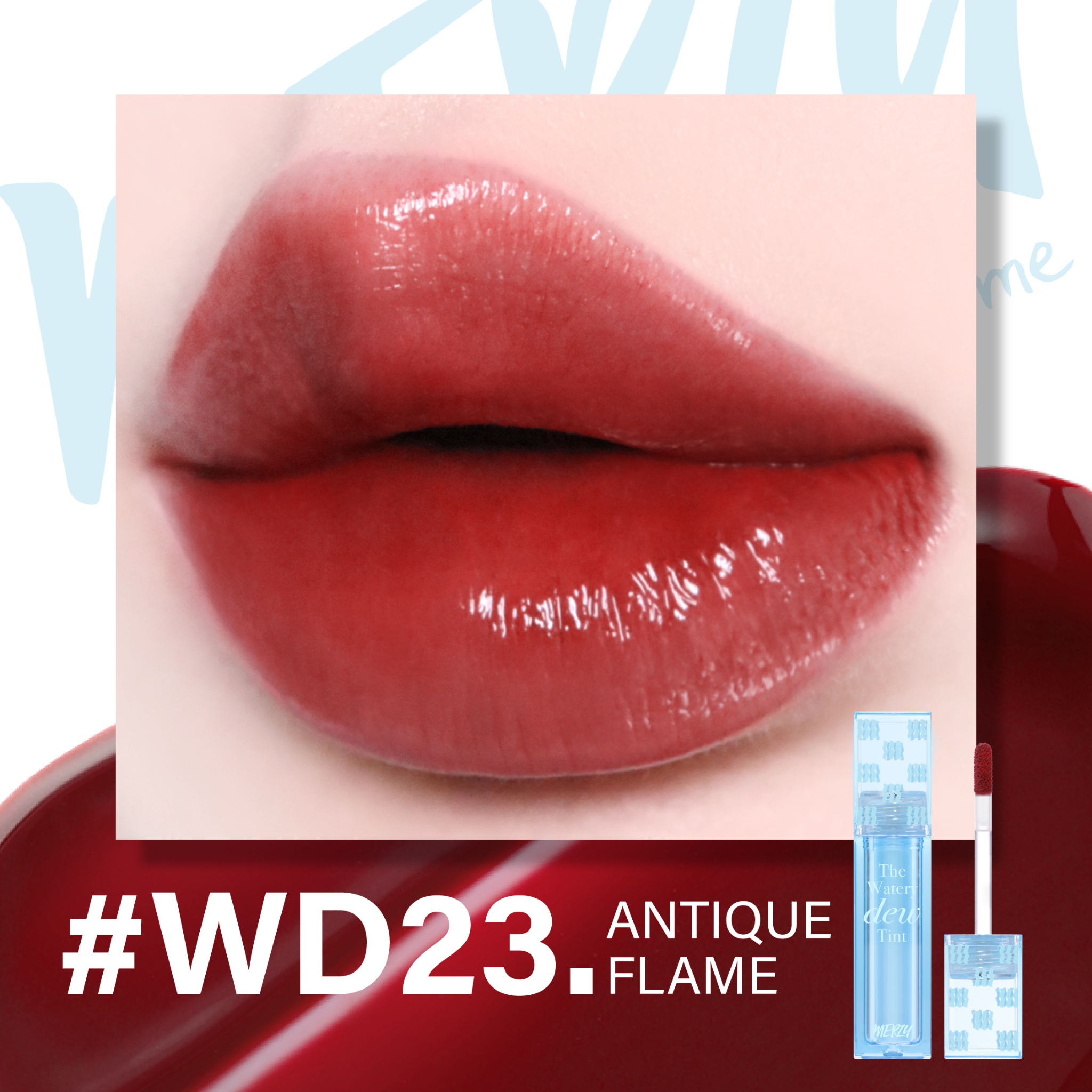 (New)(Ver.4) Son Tint Bóng Merzy The Watery Dew Tint #WD23 Antique Flame