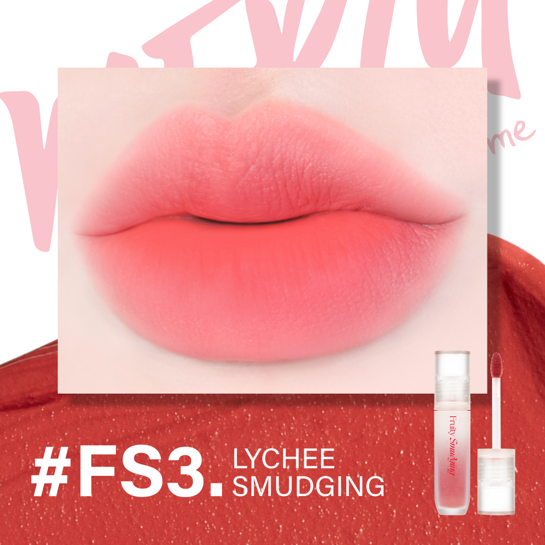 (New) Son Kem Lì Merzy Fruity Smudging Velvet Tint #FS3 Lychee Smudging