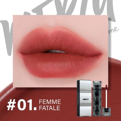 (New) Son Kem Lì Merzy Puffer Velvet Tint #01 Femme Fatale