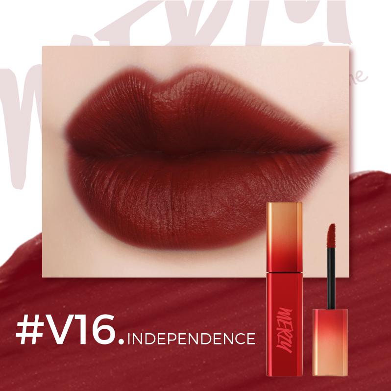 (Ver Red) Son Kem Lì Merzy The First Velvet Tint V16
